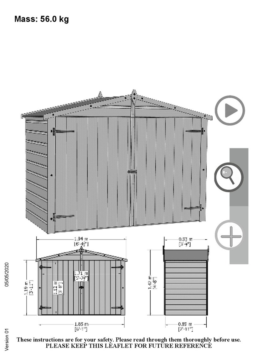 Shire 6x3 Apex Bike Store No Floor Assembly instructions