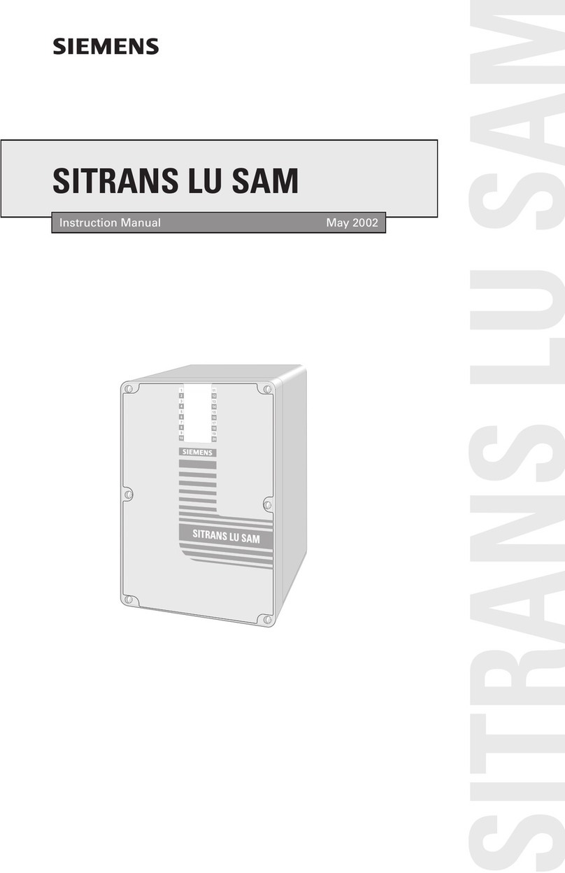 Siemens SITRANS LU SAM User manual Siemens SITRANS LU SAM User manual