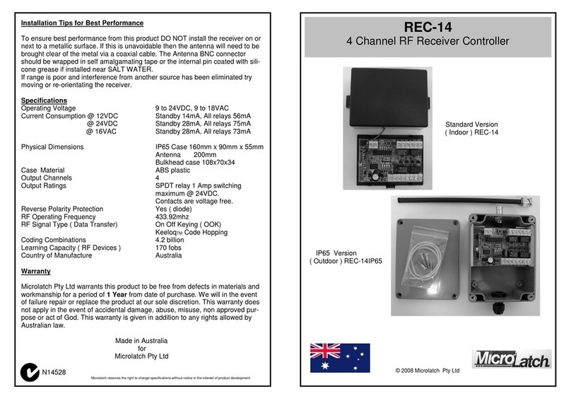 Microlatch REC-14 Installation tips