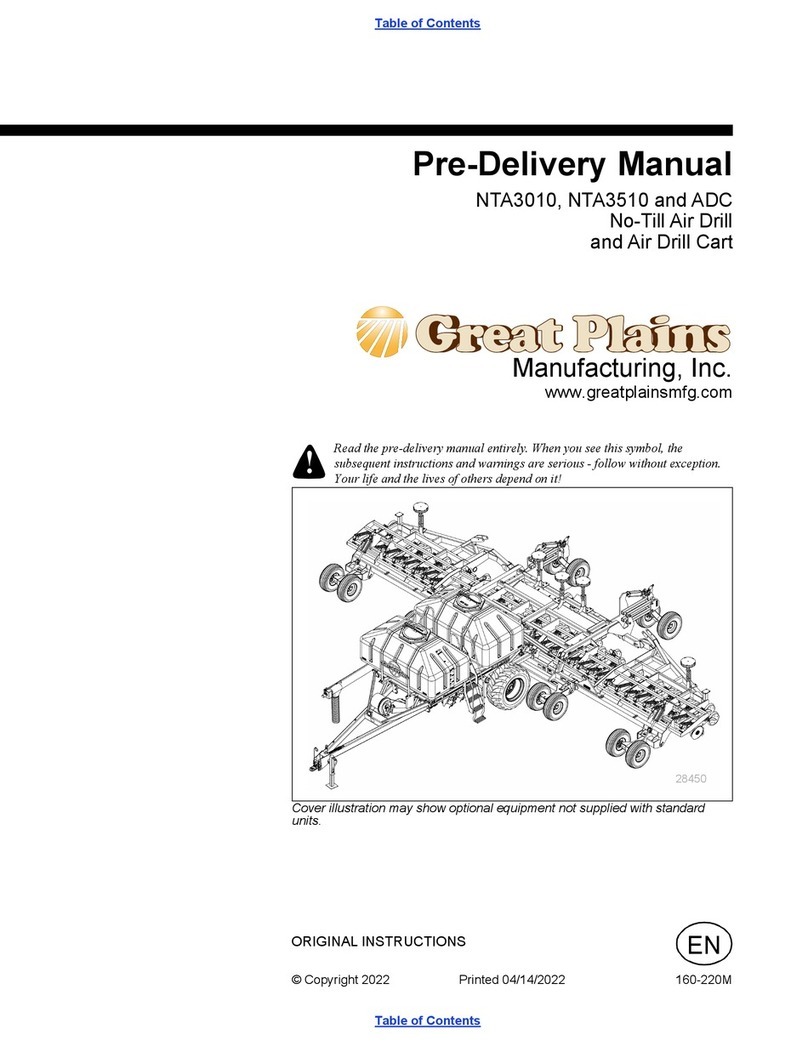 GREAT PLAINS NTA3010 Predelivery Manual