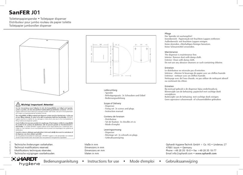 OPHARDT HYGIENE SanFER J01 Instructions for use