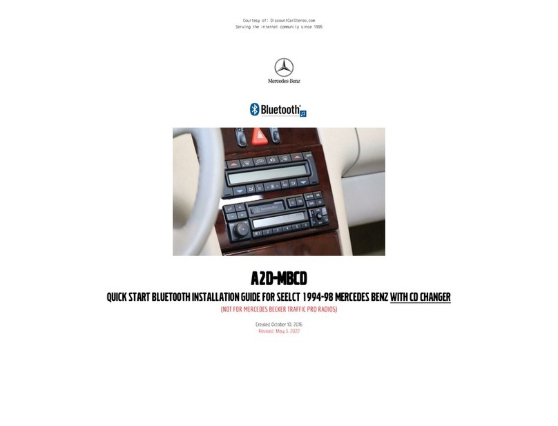 Mercedes-Benz A2D-MBCD Quick Start Bluetooth Installation Guide