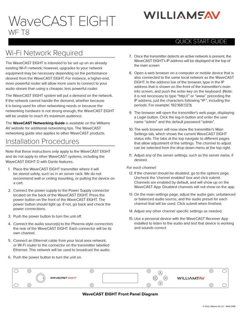 Williams AV WaveCAST EIGHT quick start guide