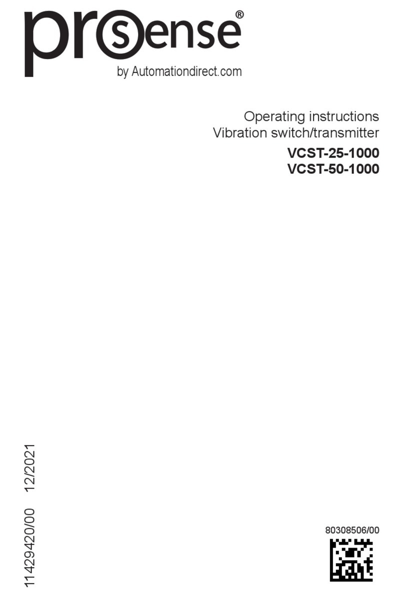 Automationdirect.com prosense VCST-25-1000 operating instructions