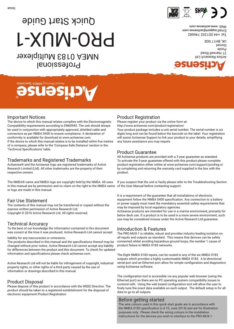 Actisense PRO-MUX-1 User manual