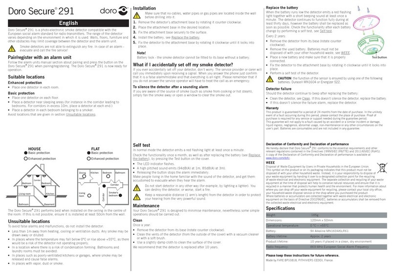 Doro Secure 291 quick guide