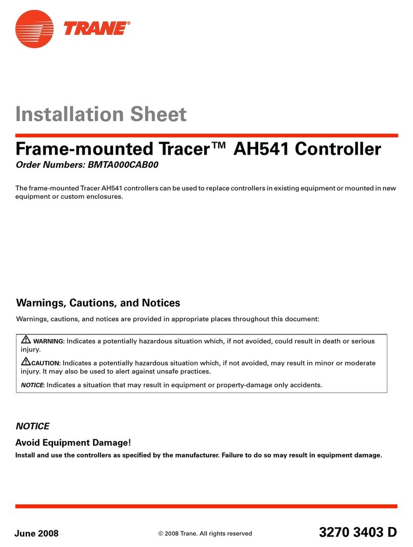 Trane Tracer AH541 Assembly instructions