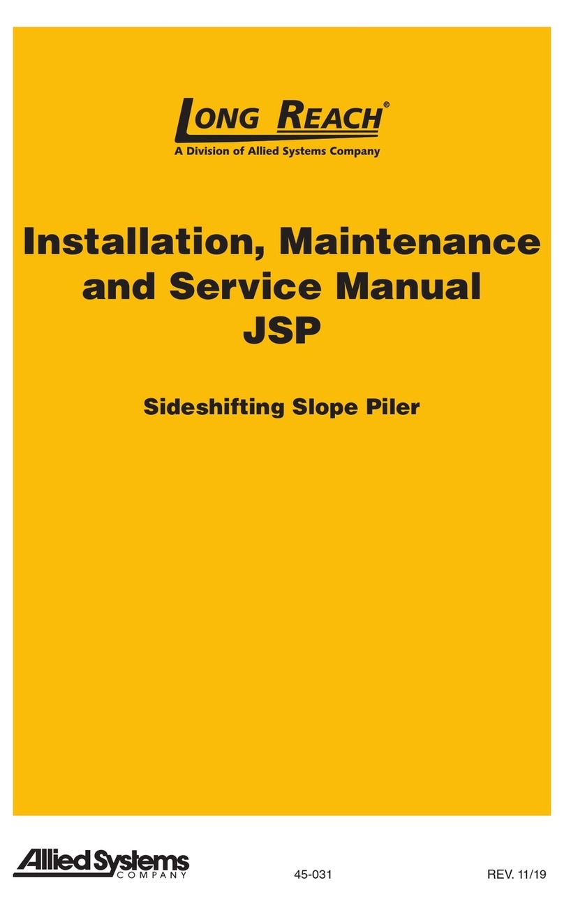 Allied Systems Long Reach JSP Installation maintenance and service manual Allied Systems Long Reach JSP Installation maintenance and service manual