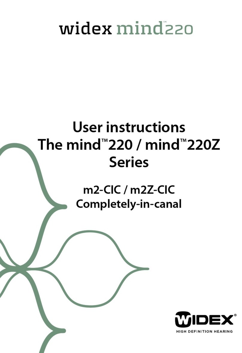Widex mind 220 Series User instructions