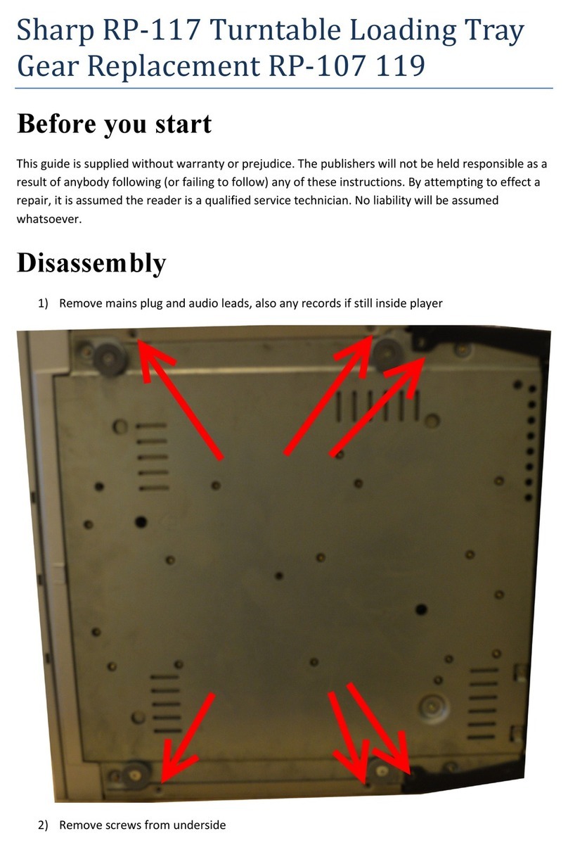 Sharp RP-117 User manual