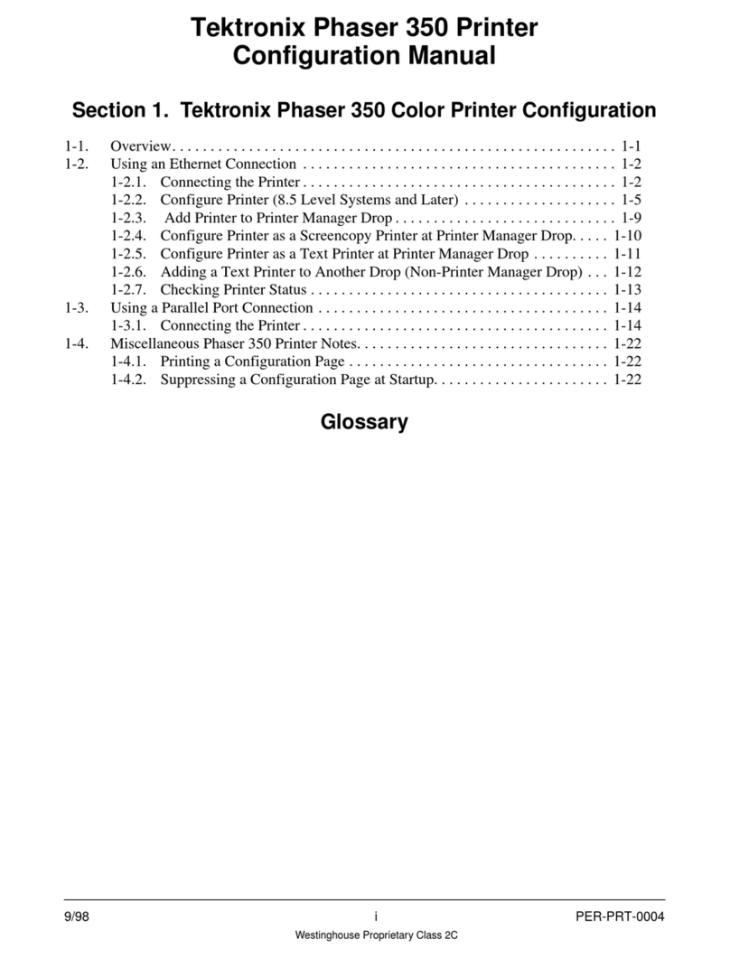 Tektronix Phaser 350 User manual