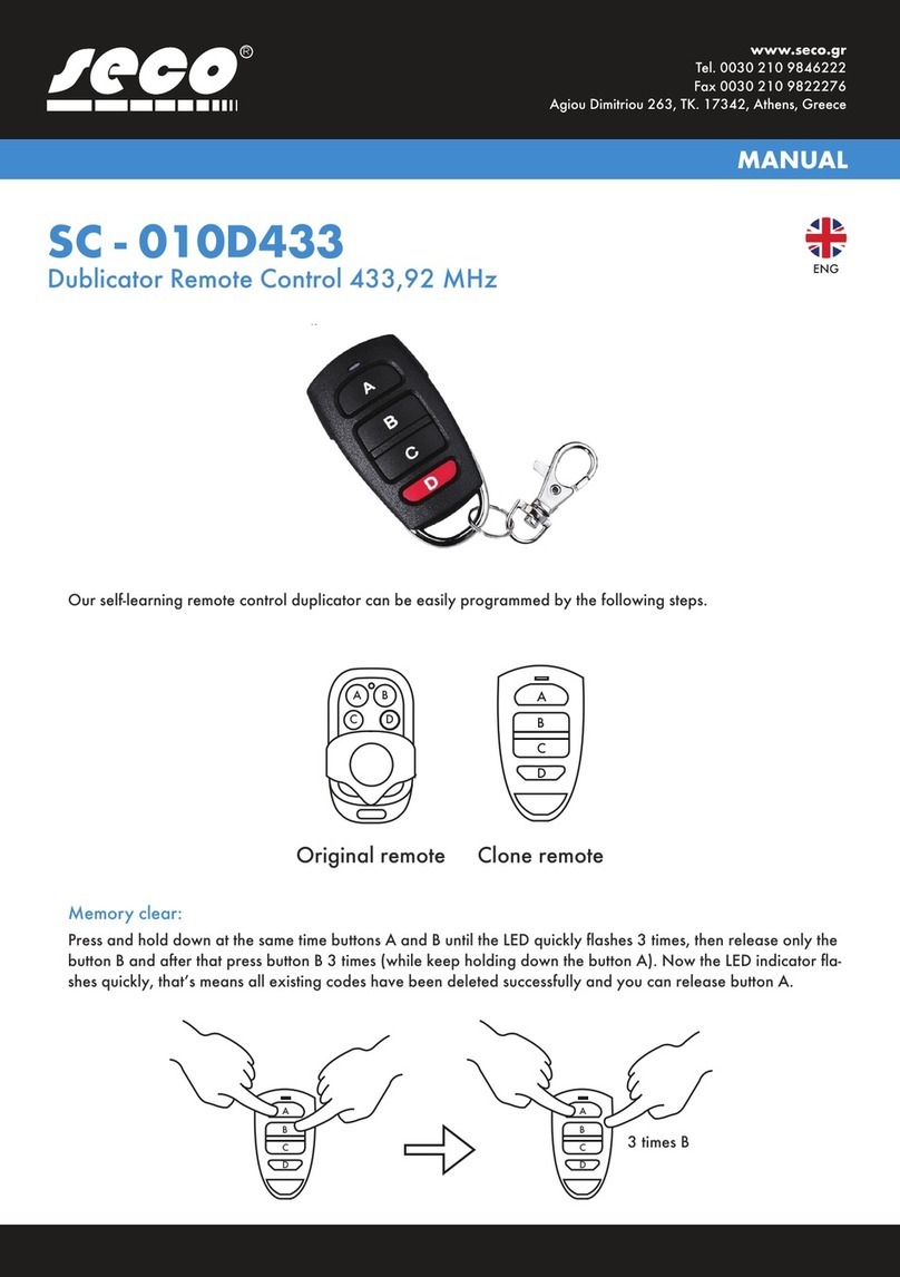 Seco SC - 010D433 manual