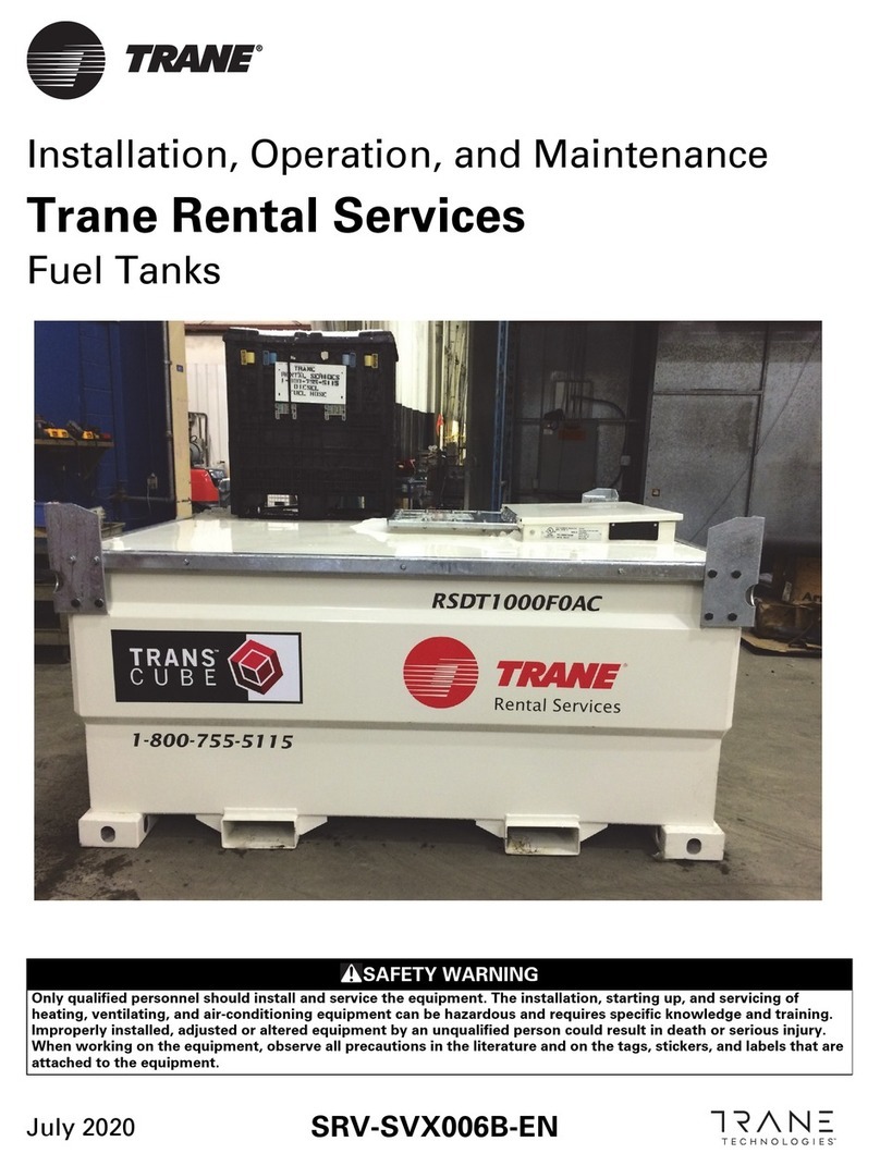 Trane RSDT1000F0AA Installation, operation and maintenance