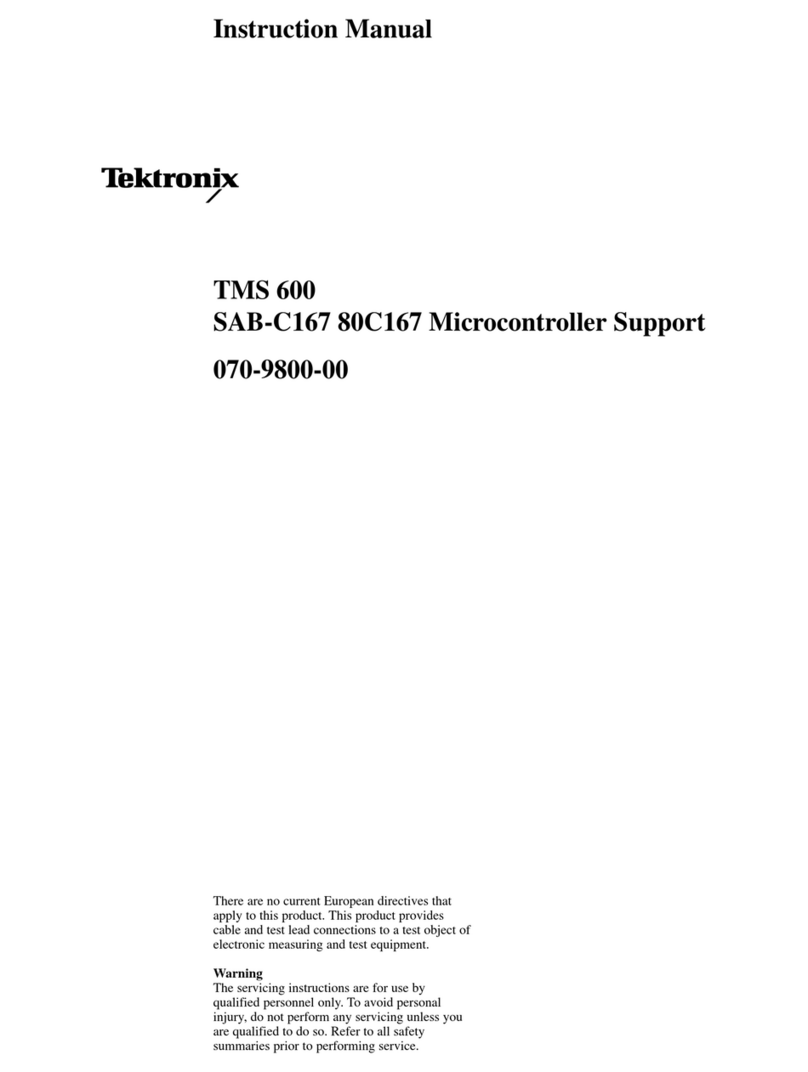Tektronix TMS 600 SAB-C167 80C167 instruction manual
