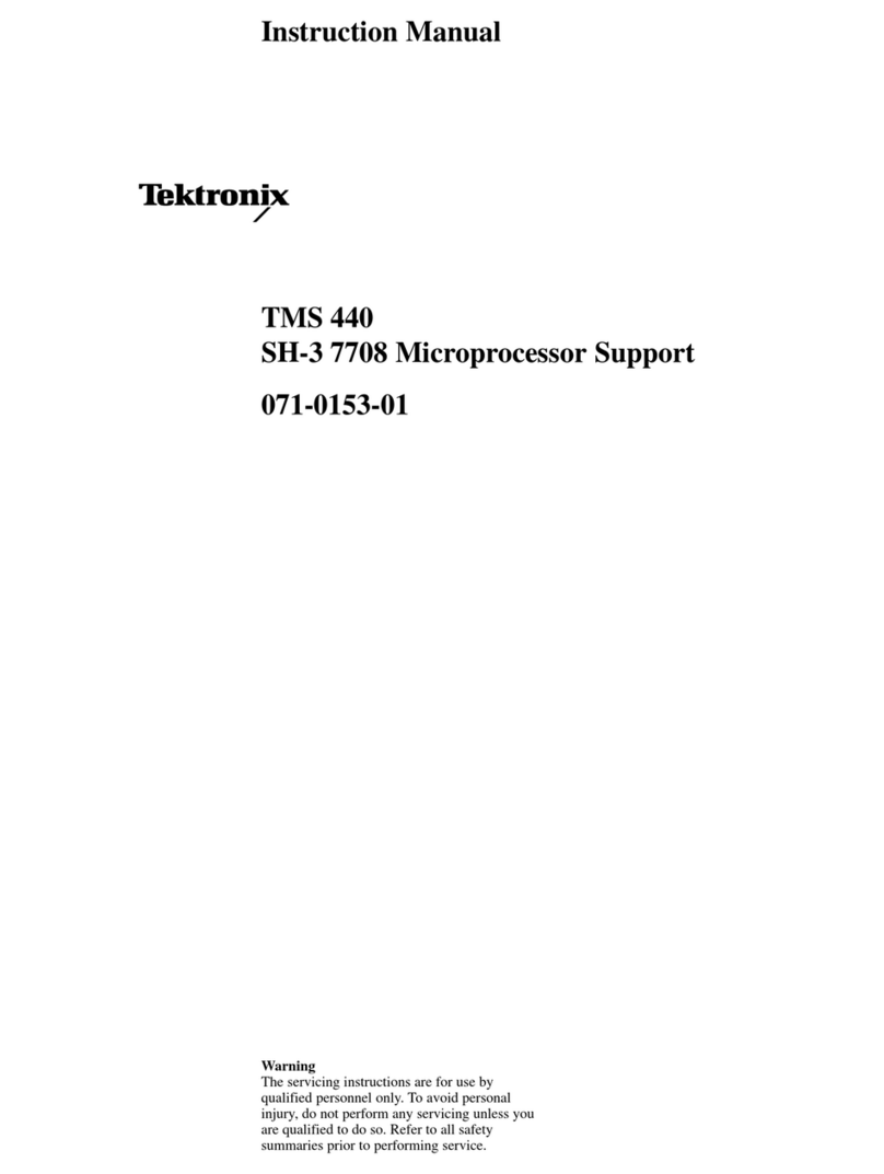 Tektronix TMS 440 SH-3 7708 User manual
