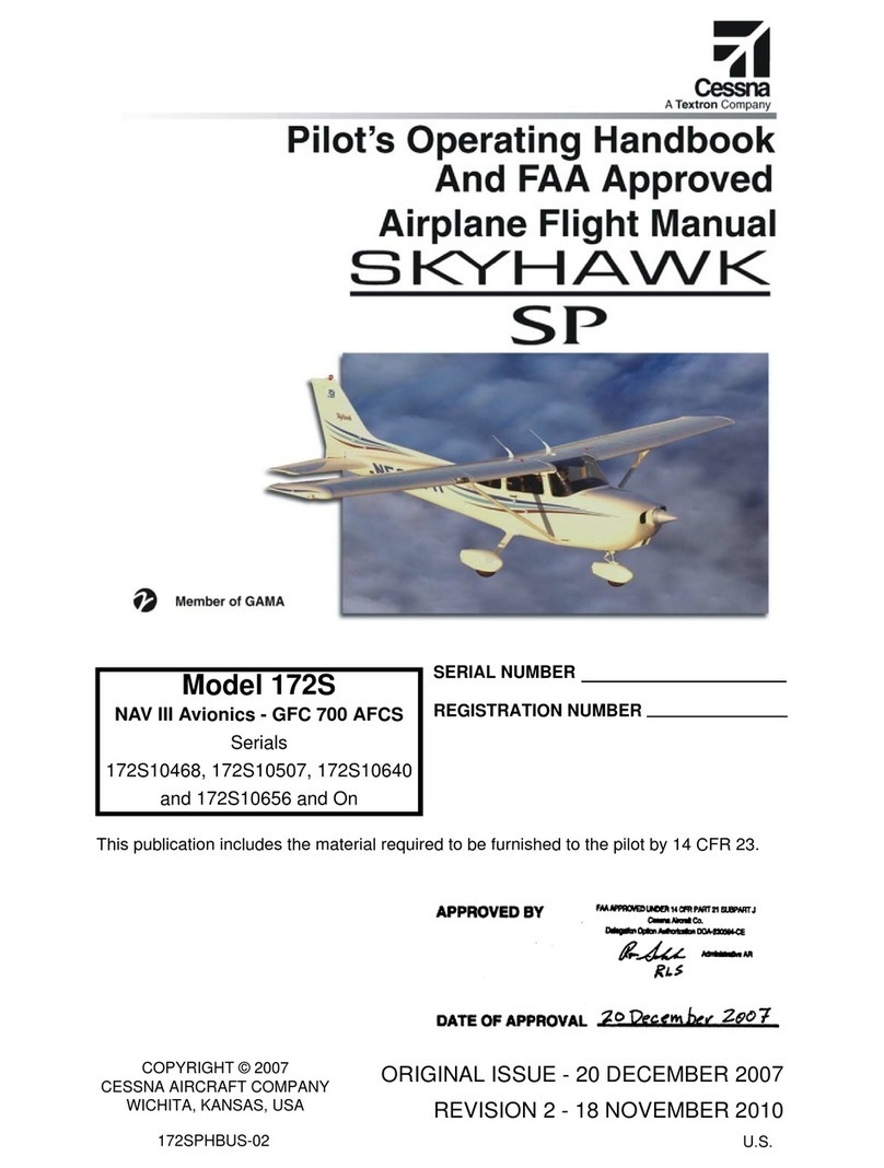Textron Cessna Skyhawk SP Owner's manual