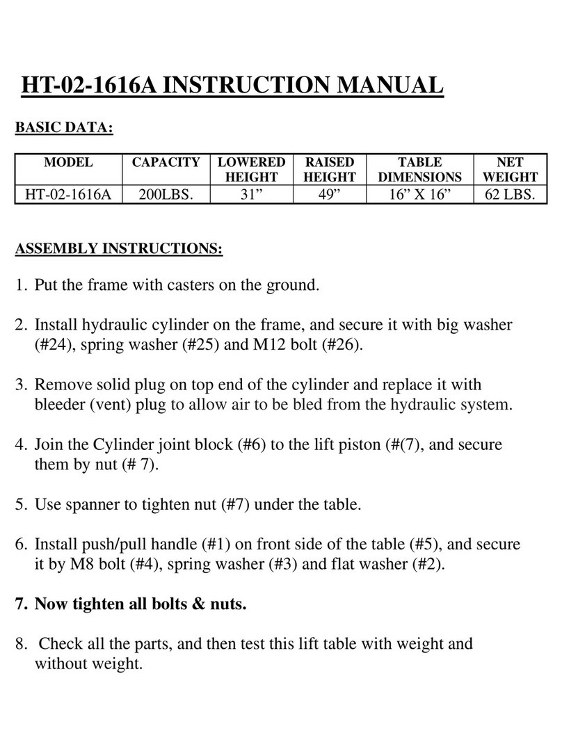 Vestil HT-02-1616A User manual