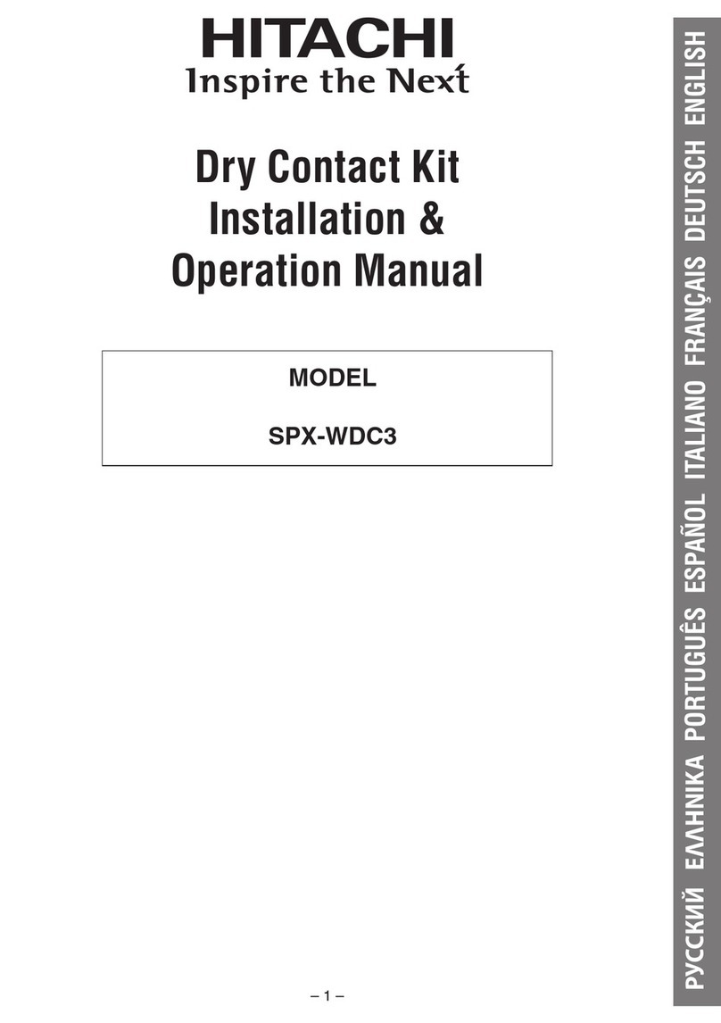 Hitachi SPX-WDC3 Installation & operation manual Hitachi SPX-WDC3 Installation & operation manual
