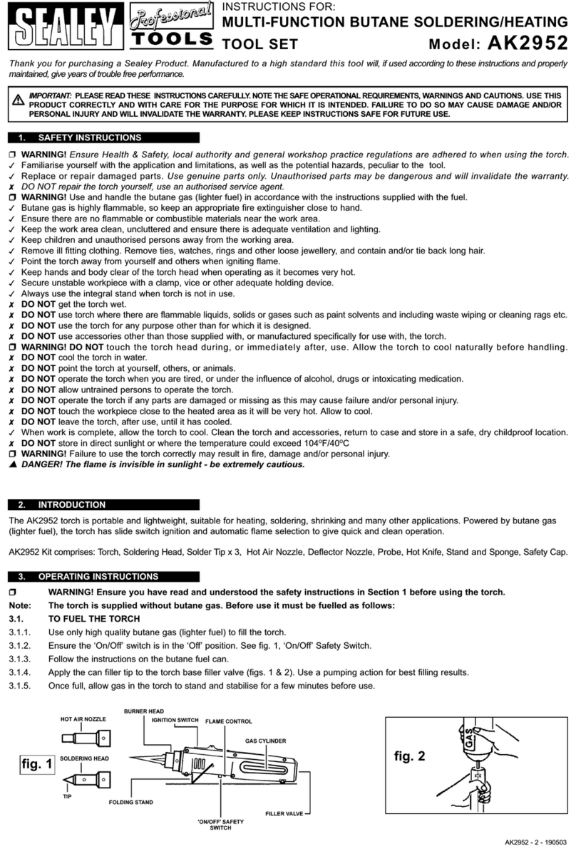 Sealey AK2952 User manual