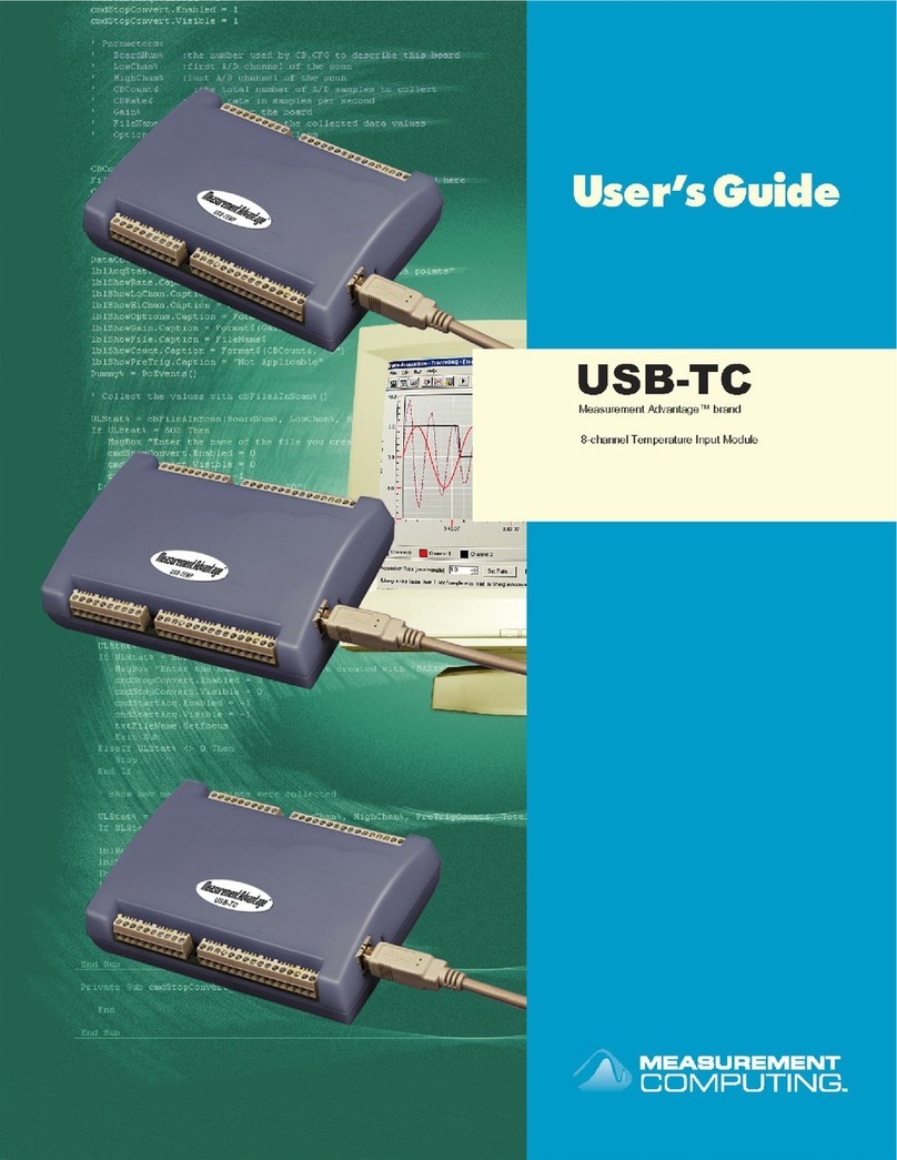 Measurement Computing Measurement Advantage USB-TC User manual