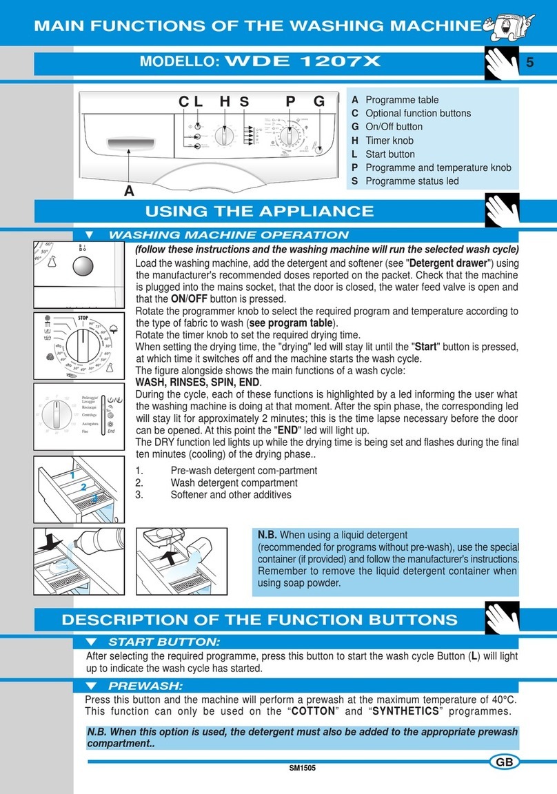 Ardo WDE 1207X User manual
