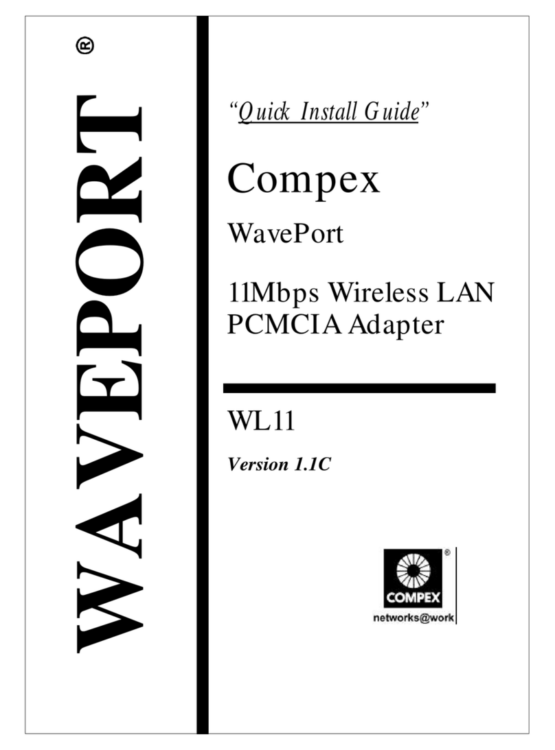 Compex WAVEPORT WL11 Quick install guide