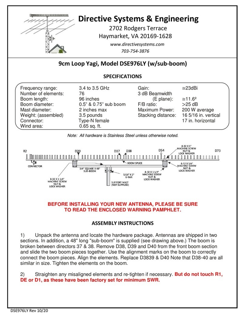 Directive Systems & Engineering DSE976LY Assembly instructions