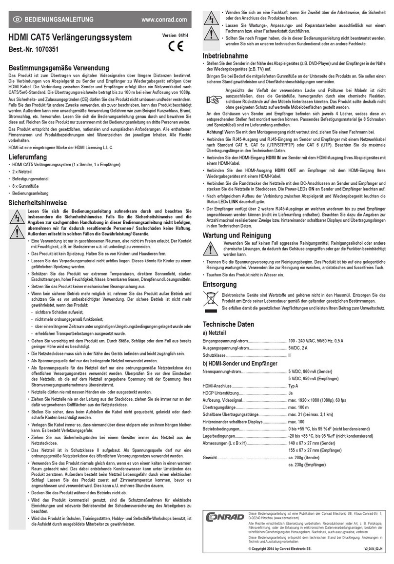 Conrad 1070351 operating instructions