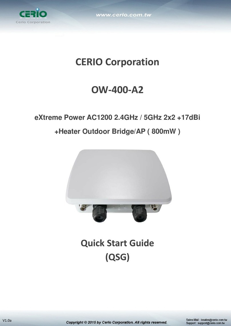 Cerio OW-400-A2 User manual Cerio OW-400-A2 User manual