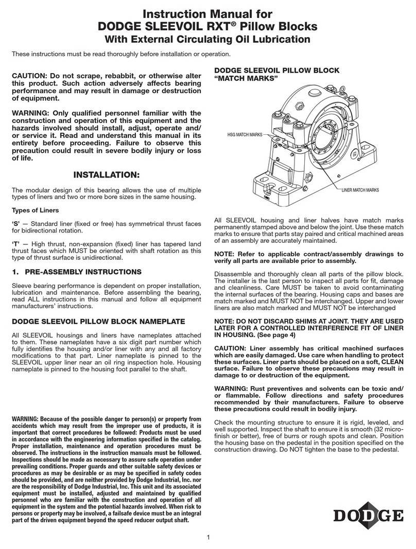 Dodge SLEEVOIL RXT instruction manual