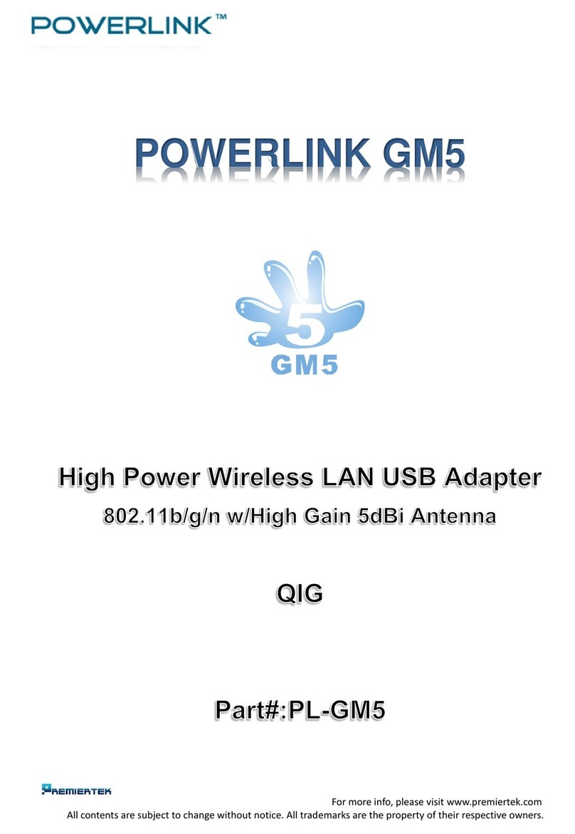 Powerlink GM5 Quick installation guide