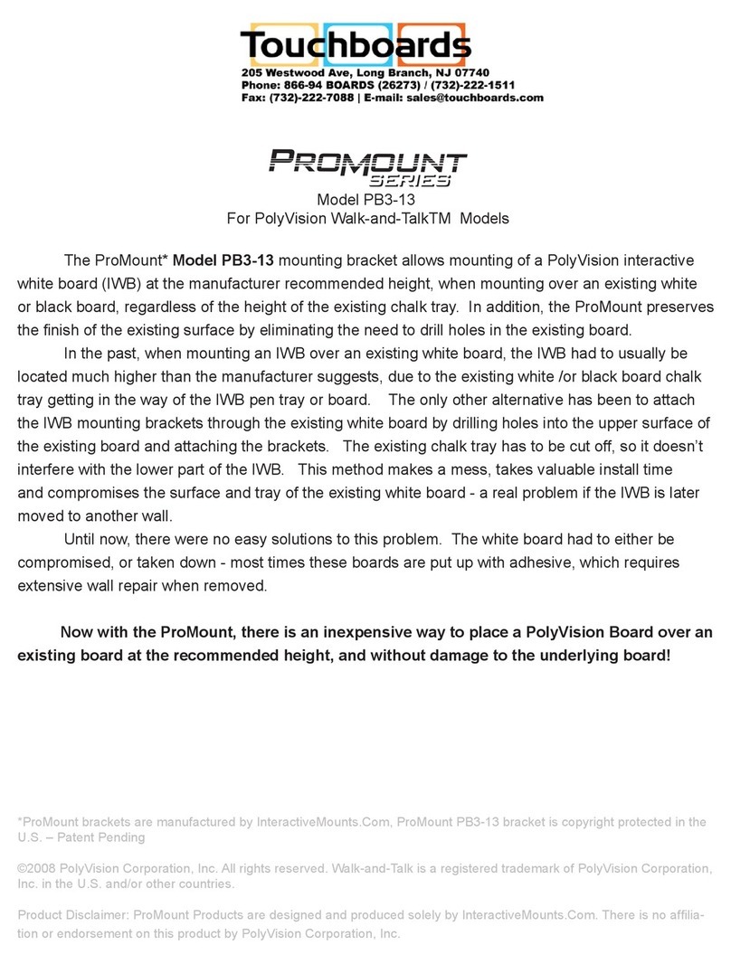 Touchboards Model PB3-13 User manual
