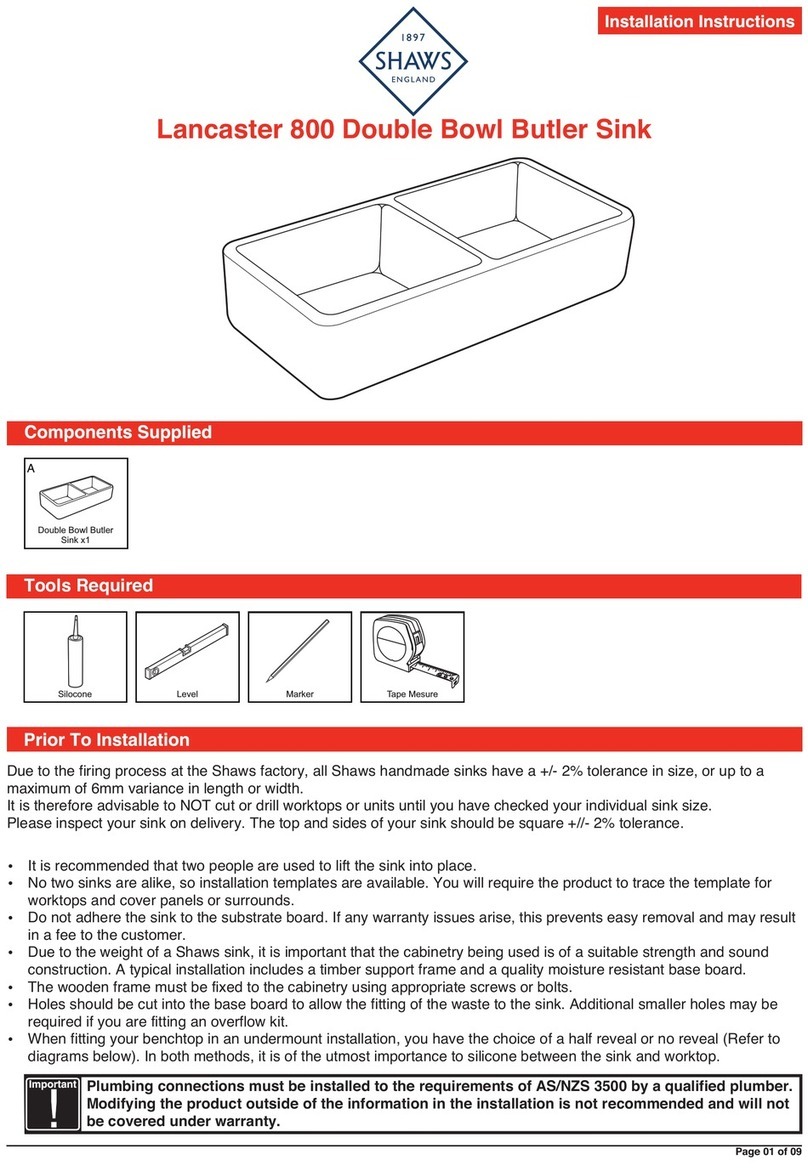Reece Lancaster 800 installation instructions