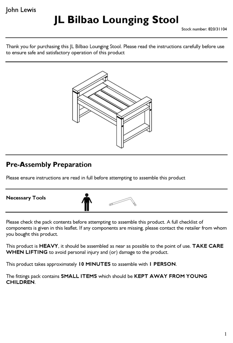 John Lewis JL Bilbao Lounging Stool Assembly instructions