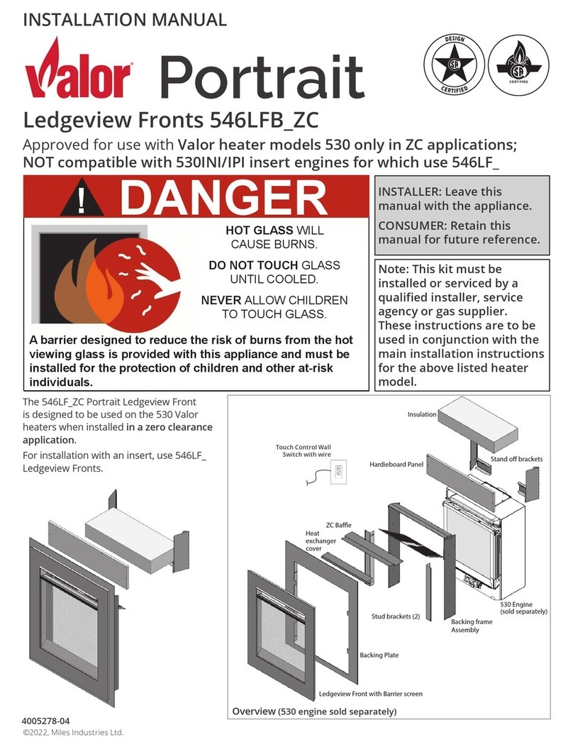 Valor 546LFB ZC Portrait Ledgeview Front User manual Valor 546LFB ZC Portrait Ledgeview Front User manual