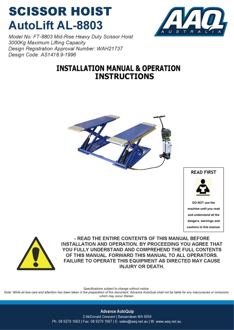 AAQ AutoLift AL-8803 User manual