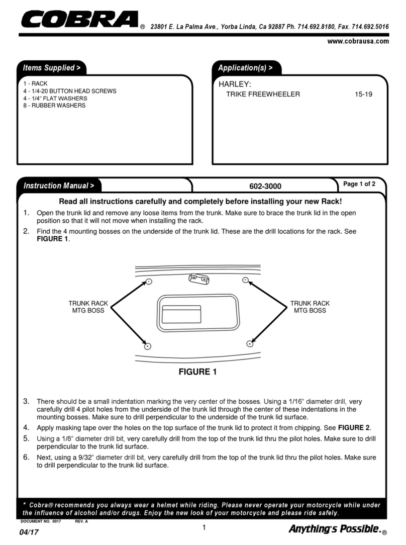 Cobra 602-3000 instruction manual