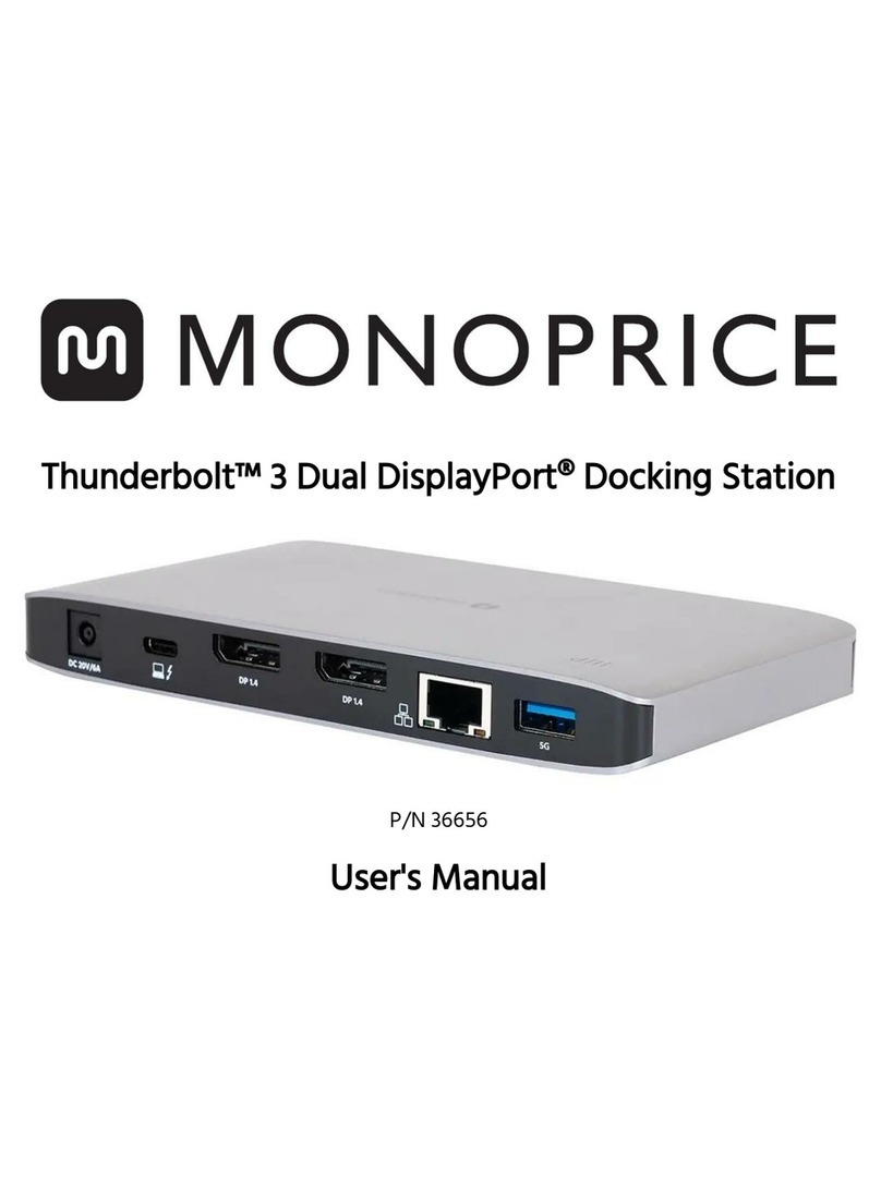 Monoprice Thenderbolt 3 Dual DisplayPort user manual