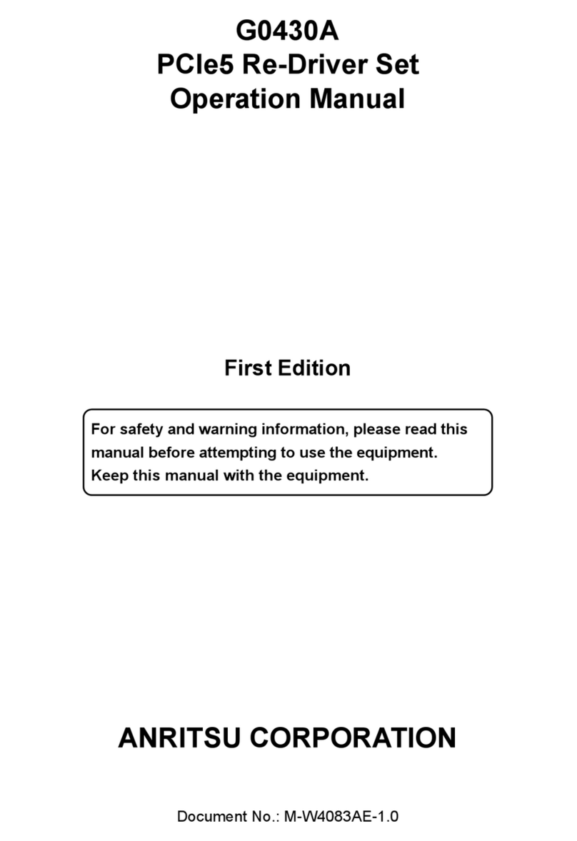 Anritsu G0430A User manual Anritsu G0430A User manual