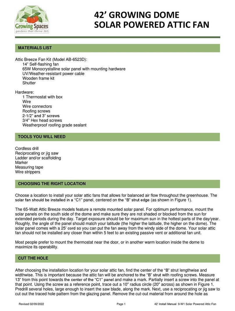 Growing Spaces AB-6523D quick start guide