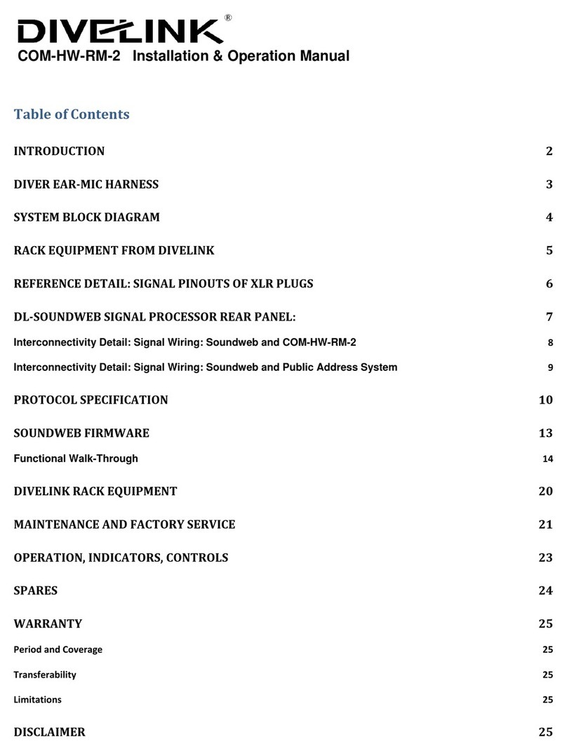DIVELINK COM-HW-RM-2 Installation & operation manual