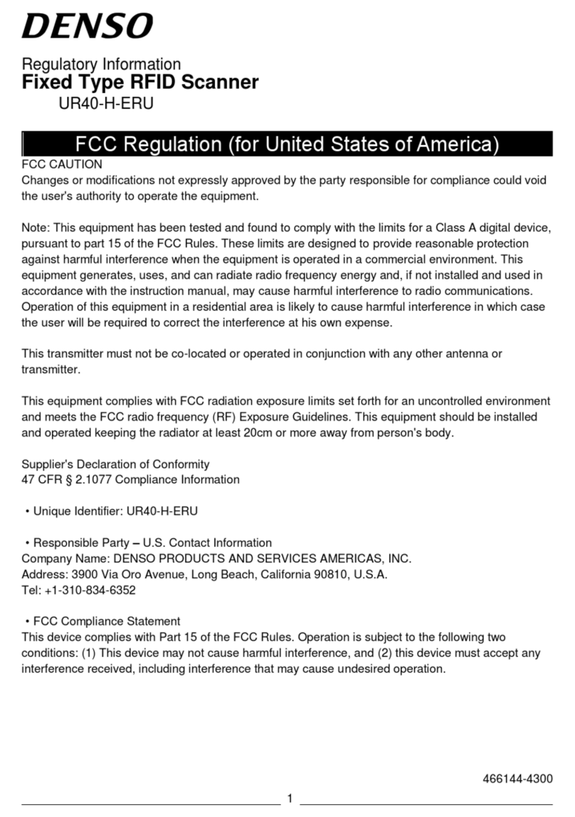Denso UR40-H-ERU Regulatory information