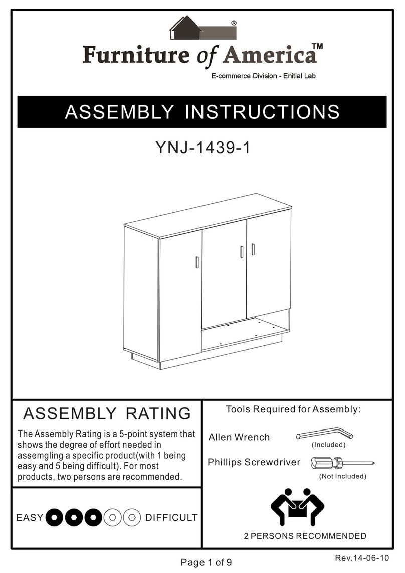 Furniture of America YNJ-1439-1 Assembly instructions Furniture of America YNJ-1439-1 Assembly instructions