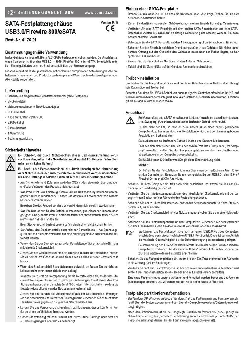 Conrad 41 76 21 User manual Conrad 41 76 21 User manual