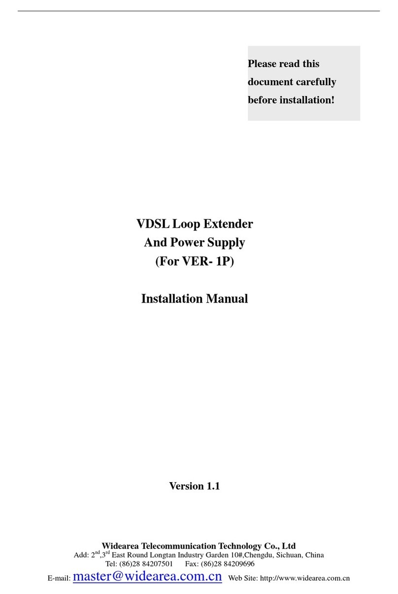 Widearea VER-1P installation manual