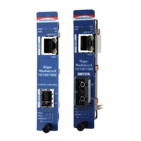 Advantech B+B SmartWorx iMcV-Giga-MediaLinX TX/SFP user manual