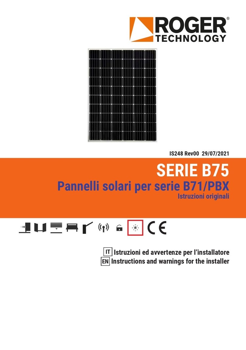 Roger Technology B75 Series Instruction and warnings for the installer