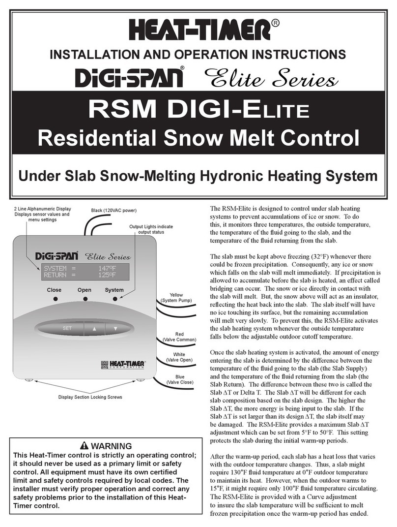 heat-timer DiGi-SPAN Elite Series Installation and operation instruction