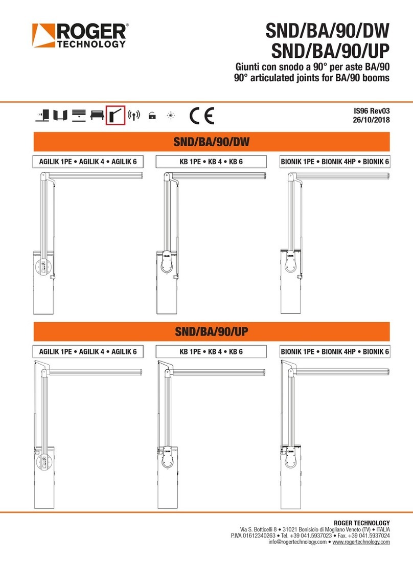 Roger Technology SND/BA/90/DW Installation