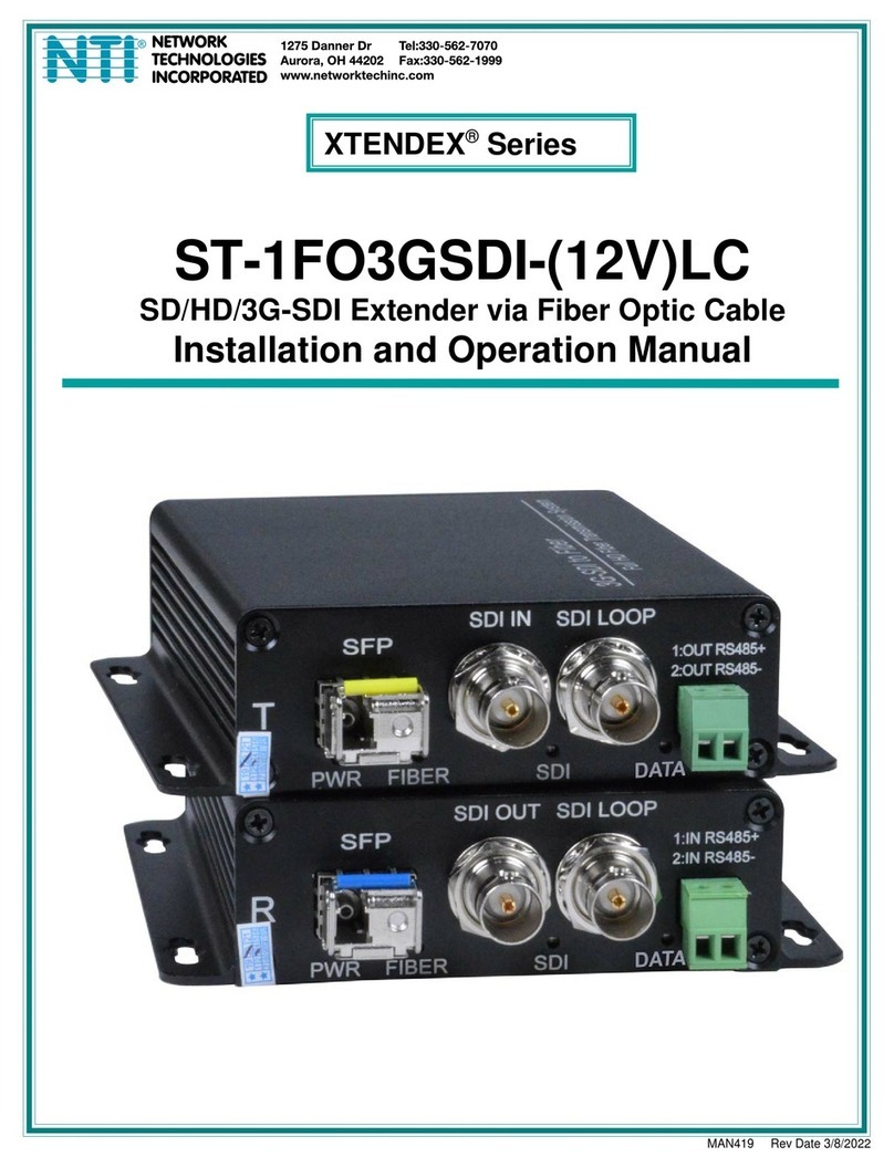 NTI XTENDEX ST-1FO3GSDI-LC User manual